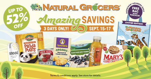 Celebrate Organic Month with Natural Grocers from September 15-17, 2022