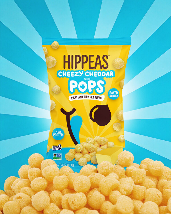 HIPPEAS Pops Off with Cheezy Cheddar Pops