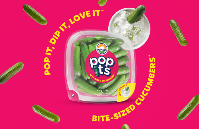 SUNSET Unveils Pop Its Snack-Sized Cucumbers