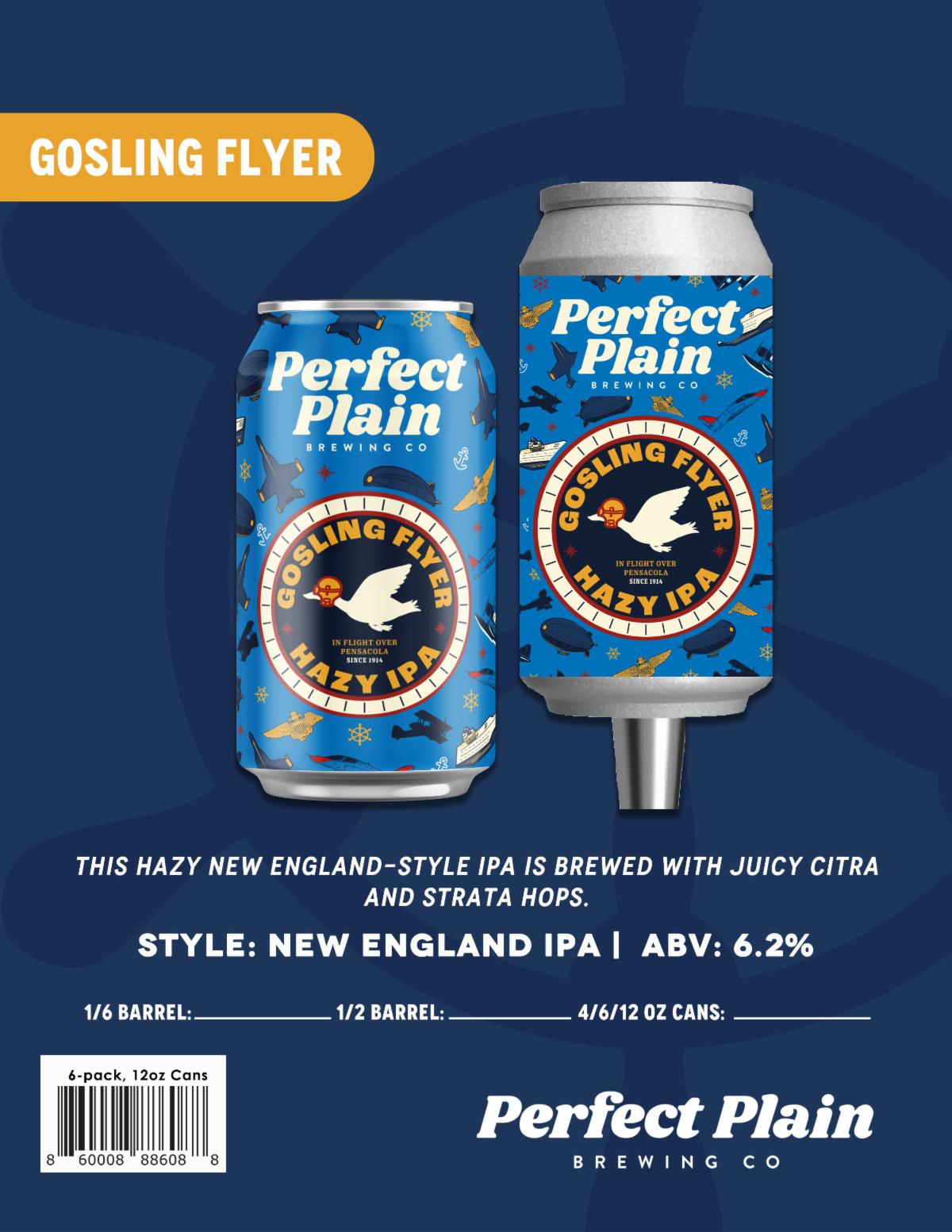 Perfect Plain Brewing Launches New England Style “Gosling Flyer” Hazy IPA